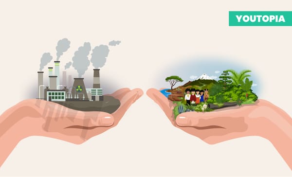 La consulta popular contiene dos temas relacionados al medio ambiente. Ilustración de Elizabeth Cueva / Youtopía Ecuador