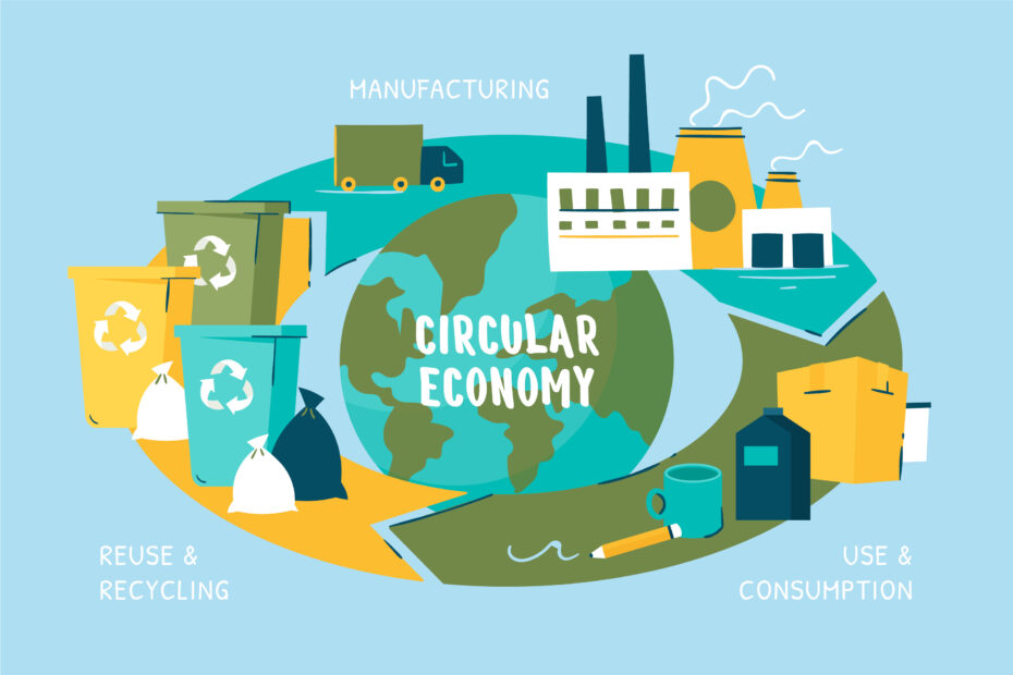 Economía circular y reciclaje. Freepik