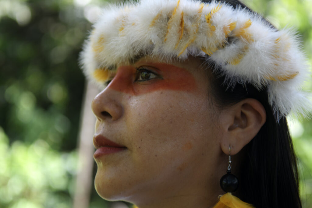 Nemo Guiquita es una de las defensoras waorani que ha estado involucrada en la lucha por preservar el Yasuní. Foto_ Cortesía Nemo Guiquita